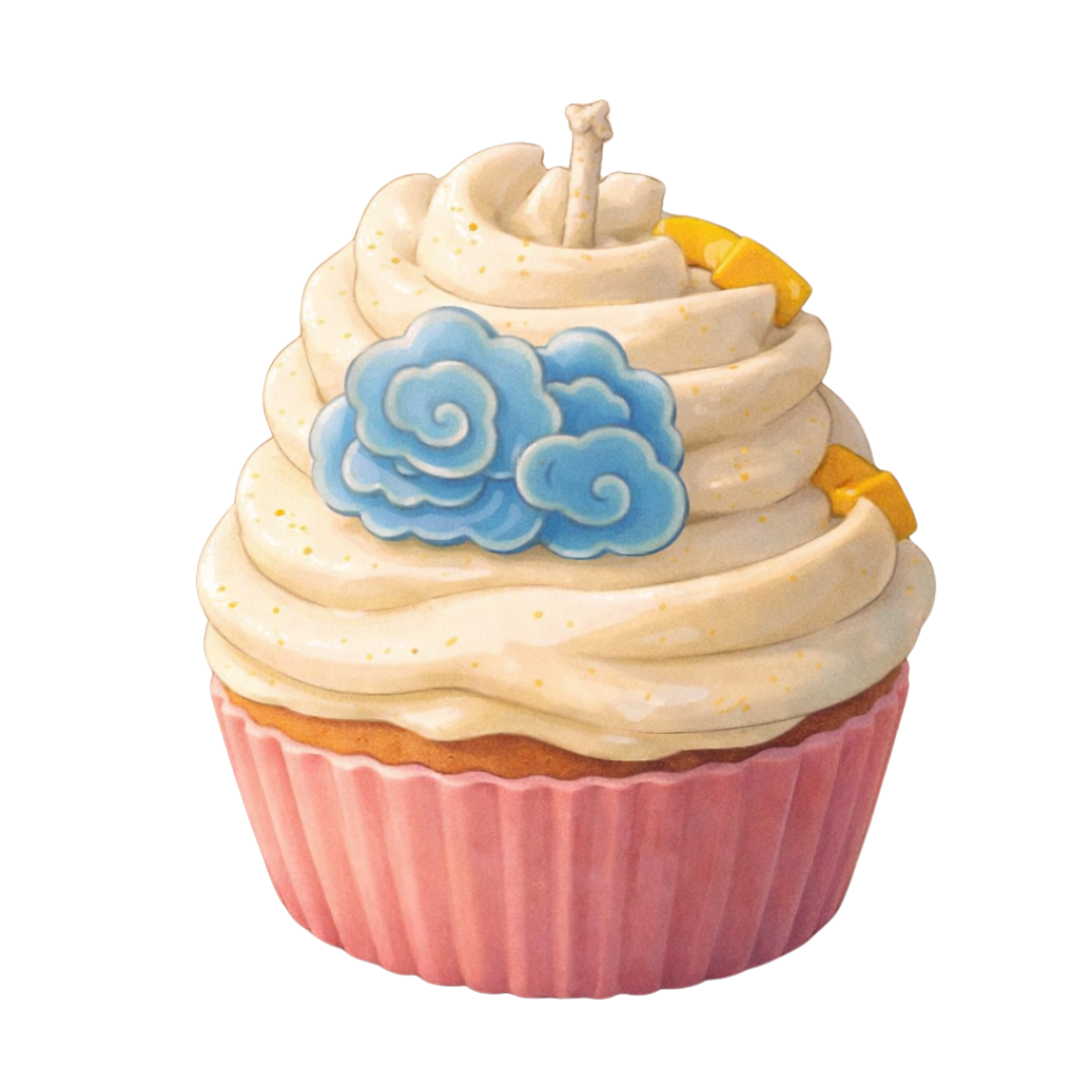 Luz de Maio vela cupcake